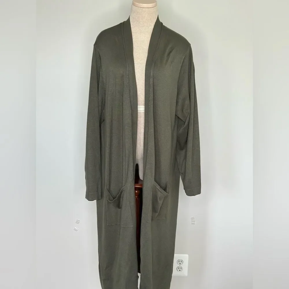 T Tahari Dark Gray Cardigan Sweater
